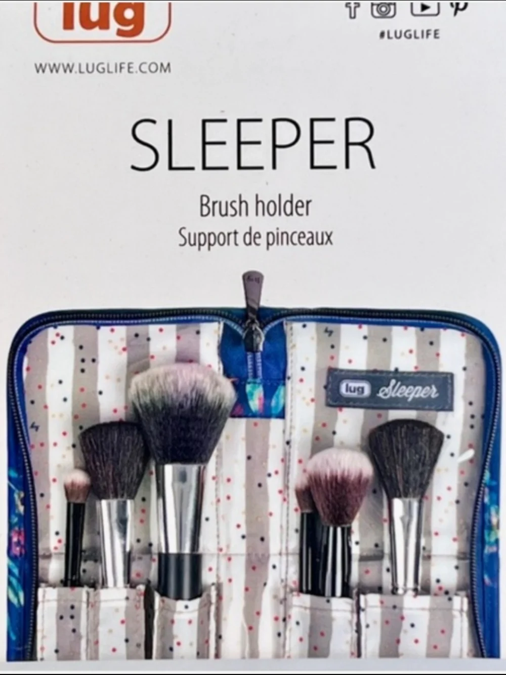 lug Sleeper Make Up Brush Holder Lily Black